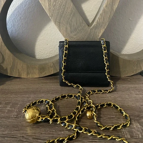 ⚜️🖤 Mini Chanel Wallet on a Chain Adjustable Wallet Crossbody to Belt Bag - Picture 5 of 14